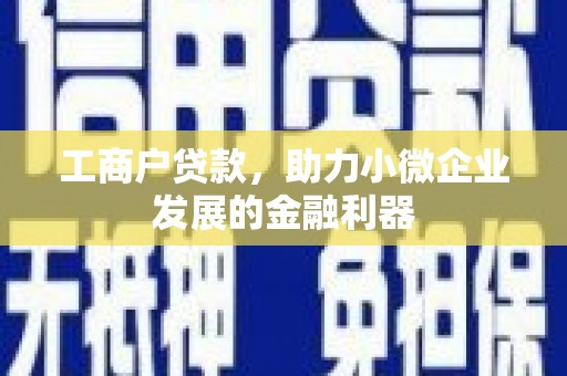 新华工商户贷款，助力小微企业发展的金融利器