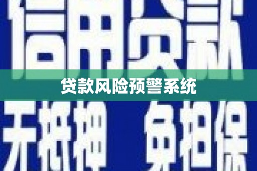 新华贷款风险预警系统