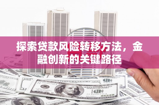 新华探索贷款风险转移方法，金融创新的关键路径