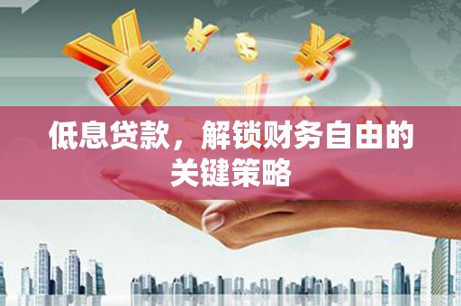 新华低息贷款，解锁财务自由的关键策略