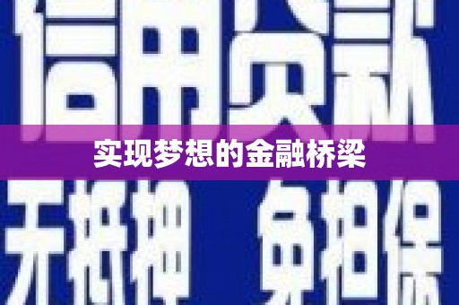 新华实现梦想的金融桥梁