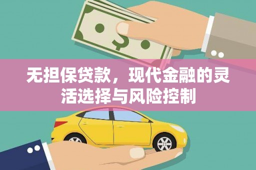 新华无担保贷款，现代金融的灵活选择与风险控制