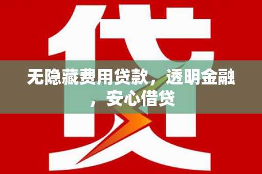 新华无隐藏费用贷款，透明金融，安心借贷