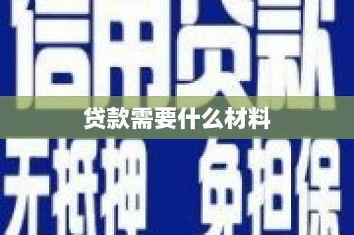 新华贷款需要什么材料