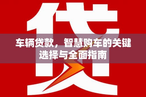 新华车辆贷款，智慧购车的关键选择与全面指南