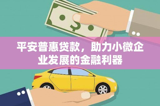 新华平安普惠贷款，助力小微企业发展的金融利器