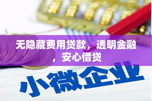 新华无隐藏费用贷款，透明金融，安心借贷