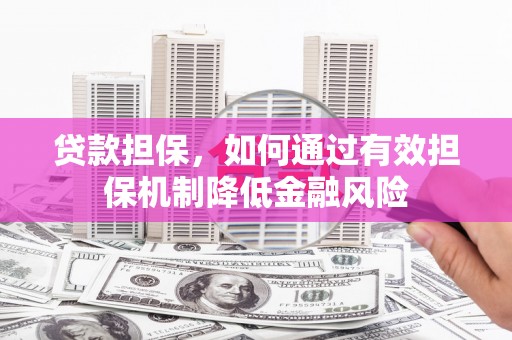 新华贷款担保，如何通过有效担保机制降低金融风险