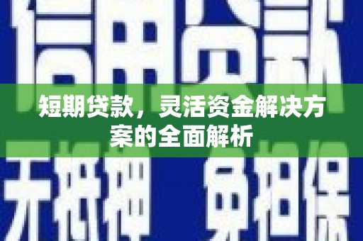 新华短期贷款，灵活资金解决方案的全面解析