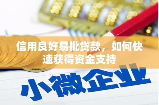 新华信用良好易批贷款，如何快速获得资金支持