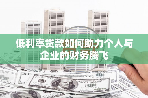 新华低利率贷款如何助力个人与企业的财务腾飞