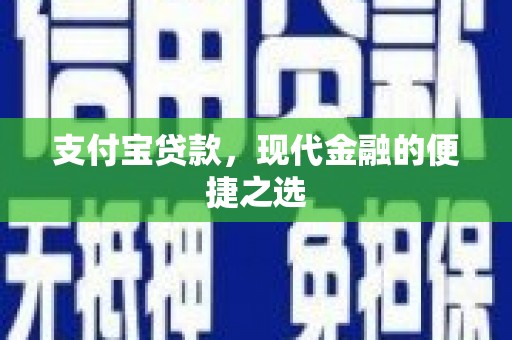 新华支付宝贷款，现代金融的便捷之选