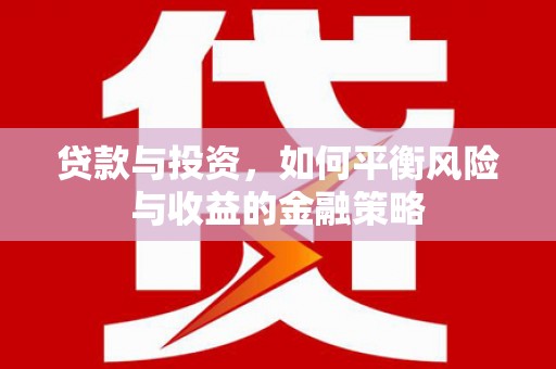 新华贷款与投资，如何平衡风险与收益的金融策略