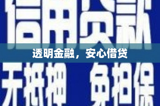 新华透明金融，安心借贷