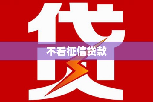 新华不看征信贷款