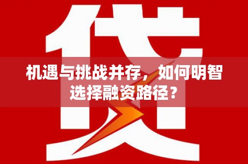 新华机遇与挑战并存，如何明智选择融资路径？